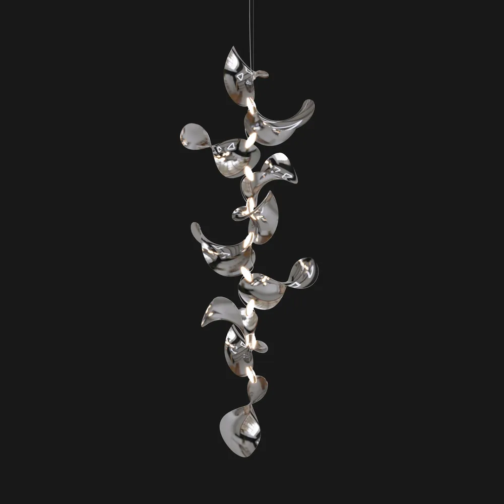 Hanging lights - Dune 10 Vertical Cluster - Sculptural Linear Ceiling Luminaire - MOSS OBJECTS