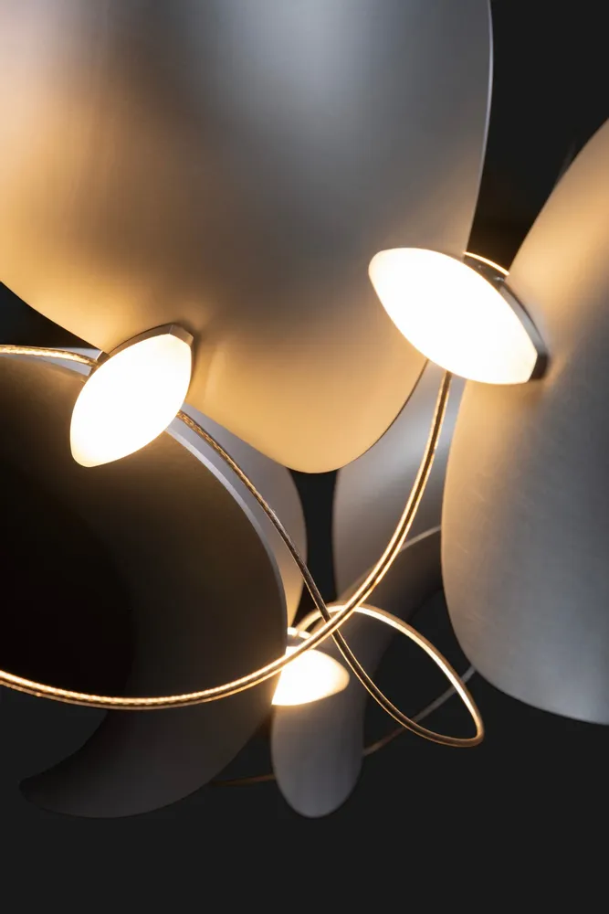 Suspensions - Dune 20 Spiral — Luminaire suspendu architectural sculptural modulaire - MOSS OBJECTS