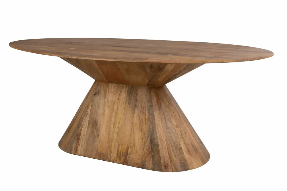 Tables Salle à Manger - Table de salle à manger en bois Mindi marron 200 x 100 x 76 cm - ETHAN CHLOE