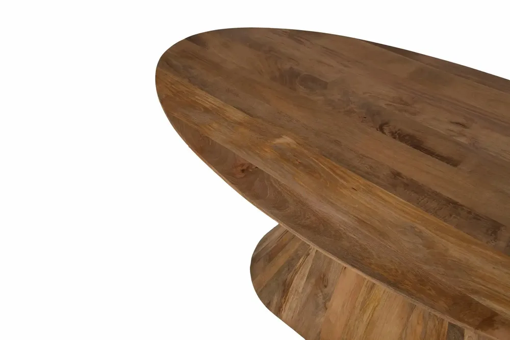 Tables Salle à Manger - Table de salle à manger en bois Mindi marron 200 x 100 x 76 cm - ETHAN CHLOE