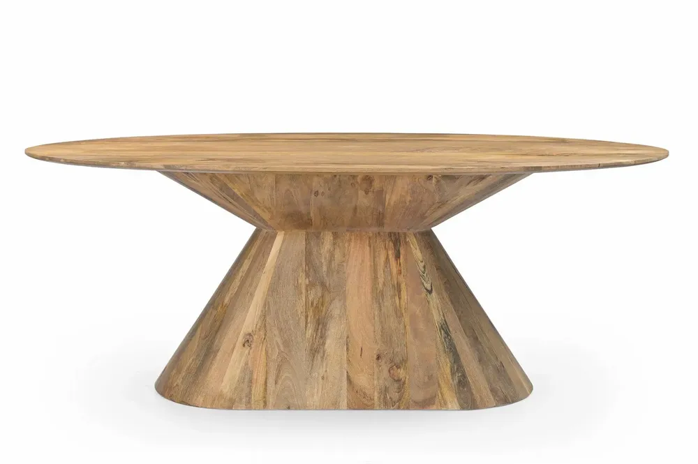 Tables Salle à Manger - Table de salle à manger en bois Mindi marron 200 x 100 x 76 cm - ETHAN CHLOE