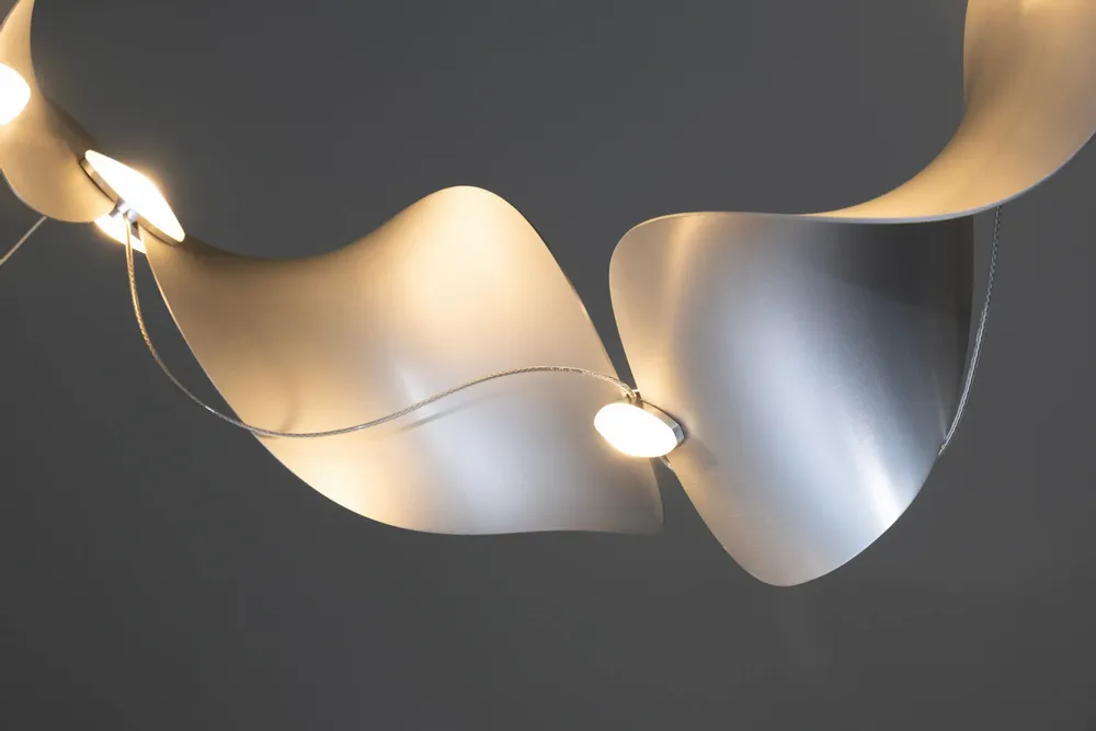 Hanging lights - Dune 10 Curve – Modular Sculptural Architectural Light installation - MOSS OBJECTS
