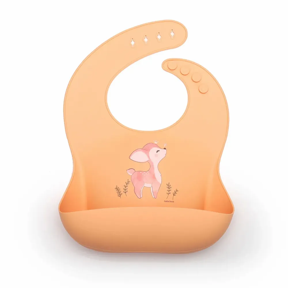 Repas pour enfant - Set en silicone bavoir + bol + cuillère faon - GAELLE DUVAL