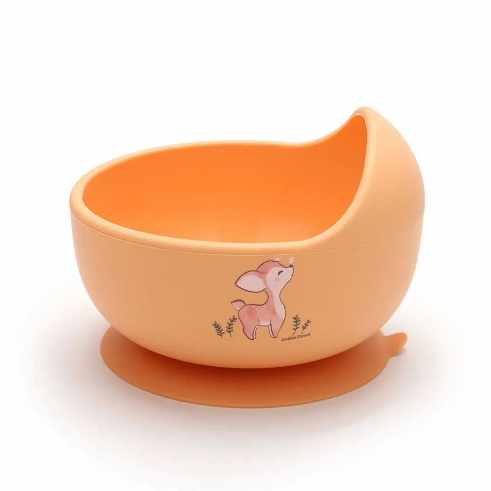 Repas pour enfant - Set en silicone bavoir + bol + cuillère faon - GAELLE DUVAL