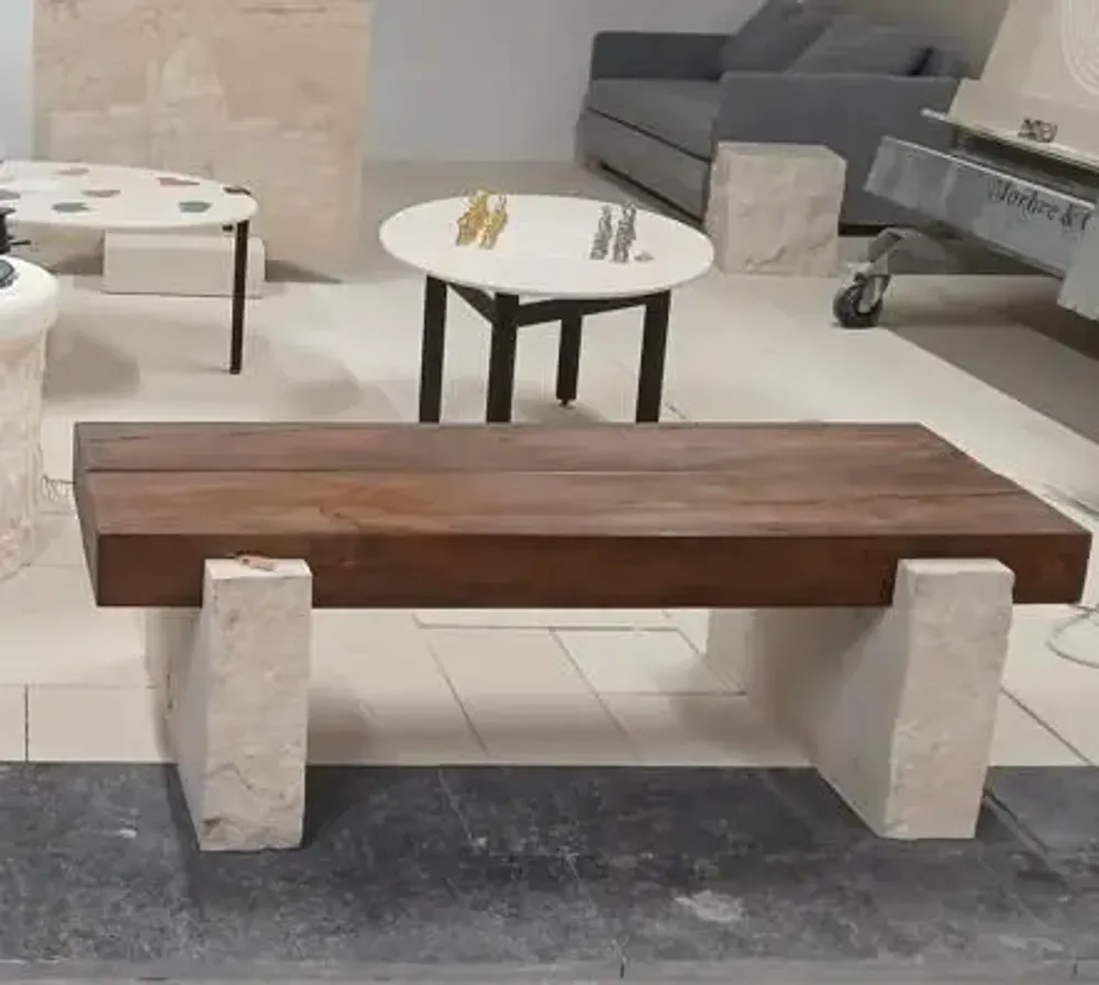 Bancs - BANC pierre et bois - BV PIERRES