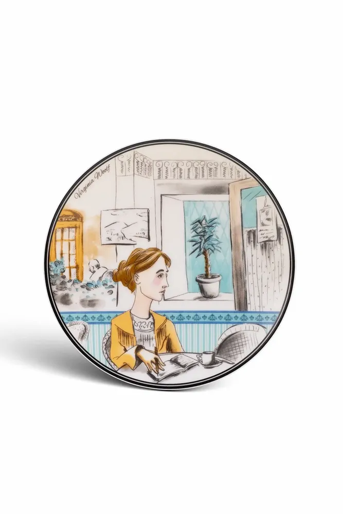 Everyday plates - Virginia Woolf Porcelain Plate - SOMNIA ATELIER