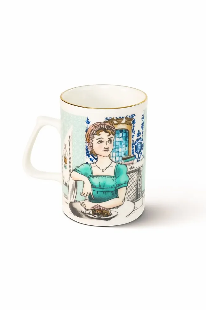 Mugs - Jane Austen Porcelain Mug - SOMNIA ATELIER