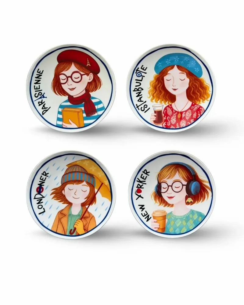 Everyday plates - Cosmopolitan Porcelain Plate Collection - SOMNIA ATELIER