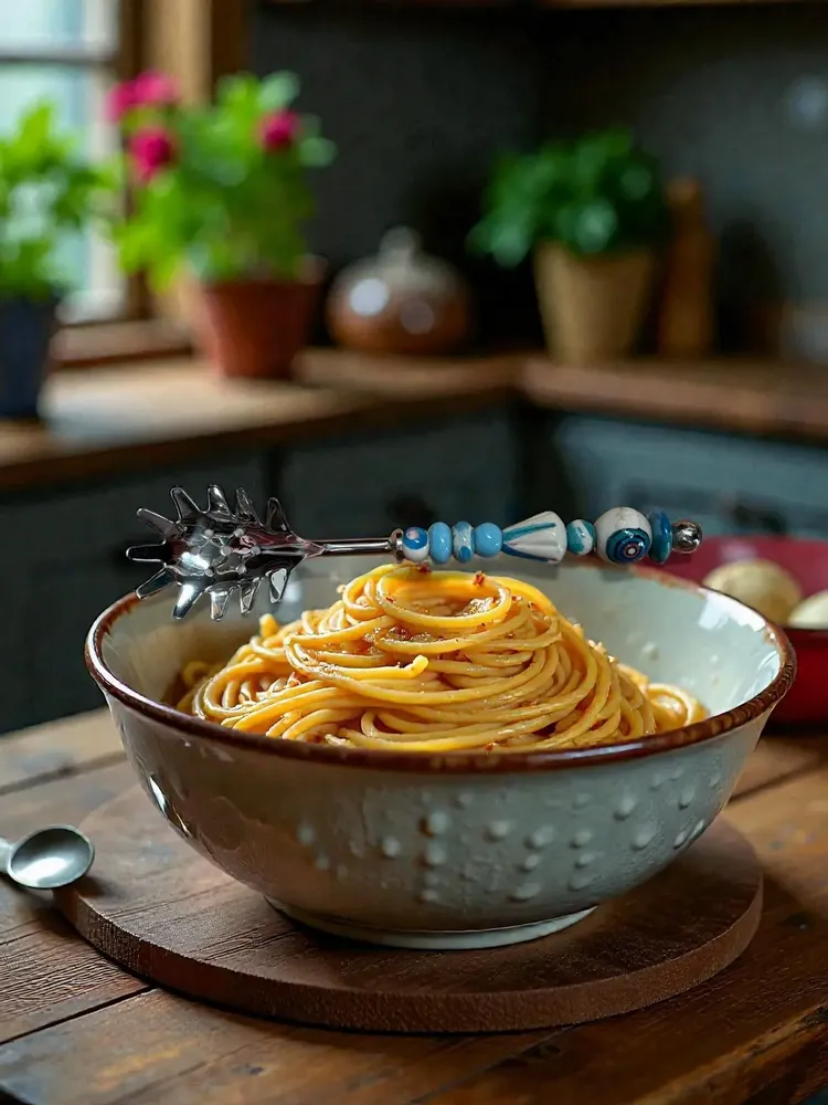 Couverts & ustensiles de cuisine - Cuillère de service a spaghetti en perles - MAISON SAWA