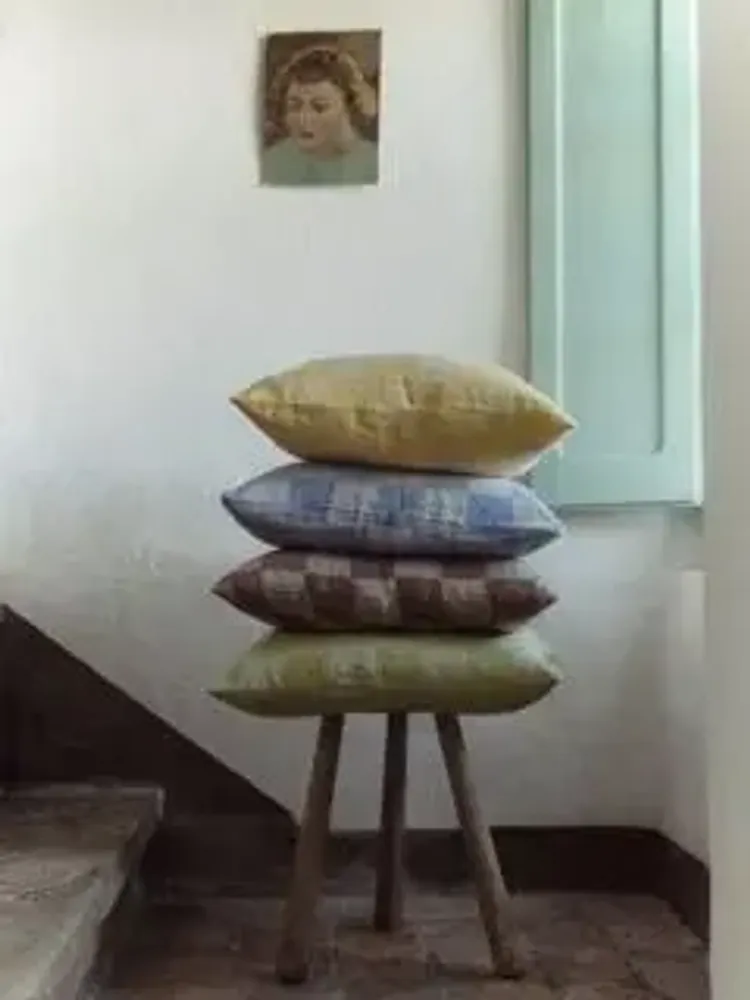 Coussins textile - Coussins en lin à carreaux V.VM - V.VM ITALY