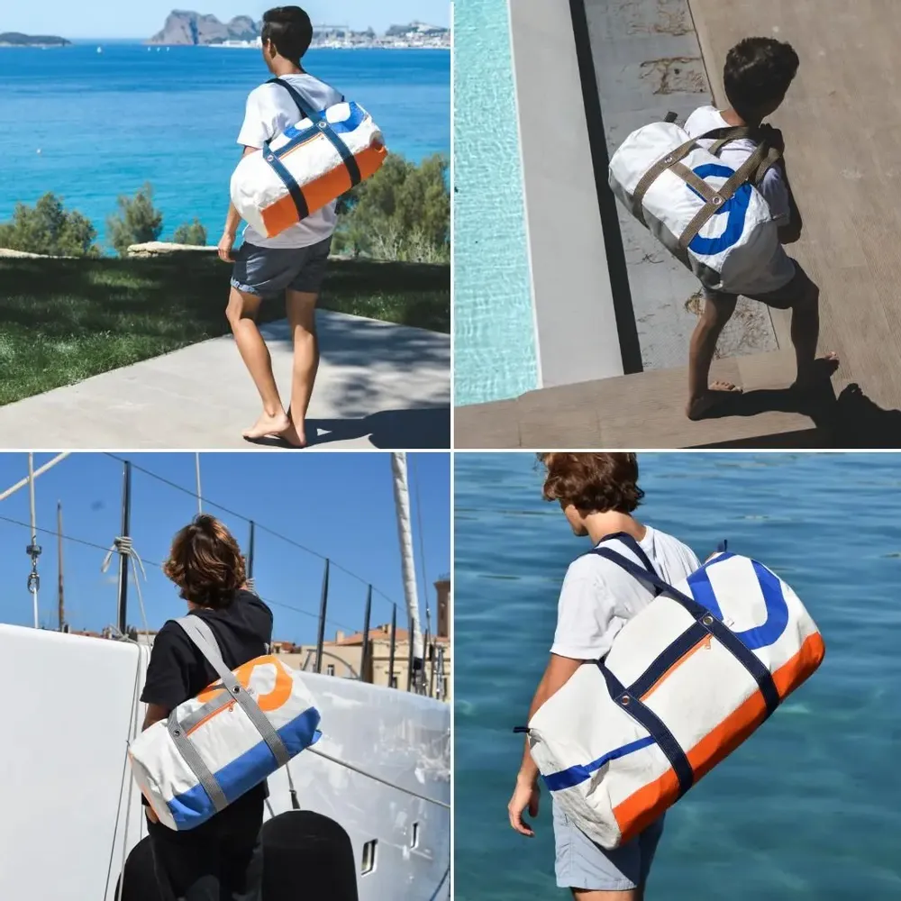 Sacs et cabas - Sac en voile de bateau recyclée - écoresponsable - fabriqué en France - LES TOILES DU LARGE