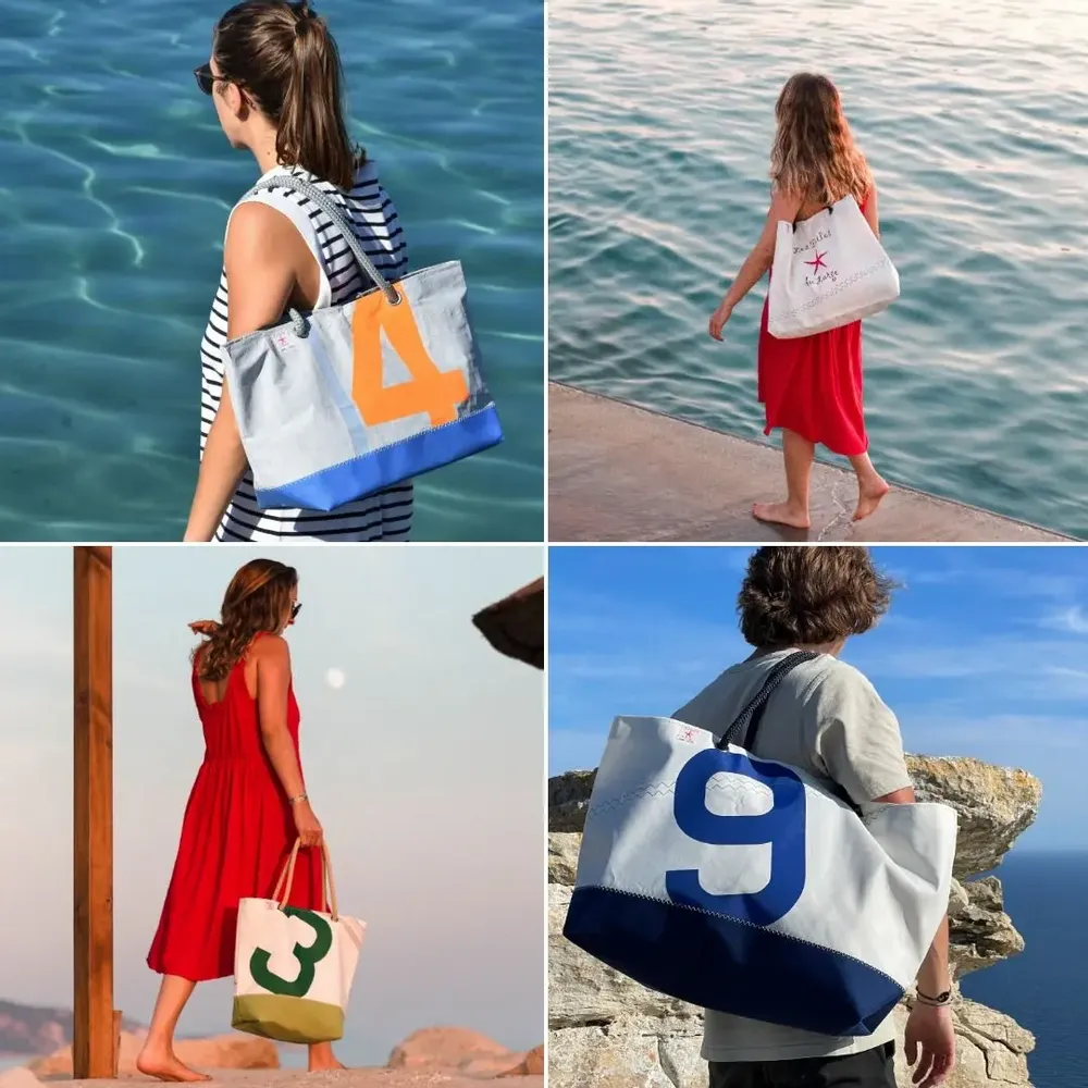 Sacs et cabas - Sac en voile de bateau recyclée - écoresponsable - fabriqué en France - LES TOILES DU LARGE