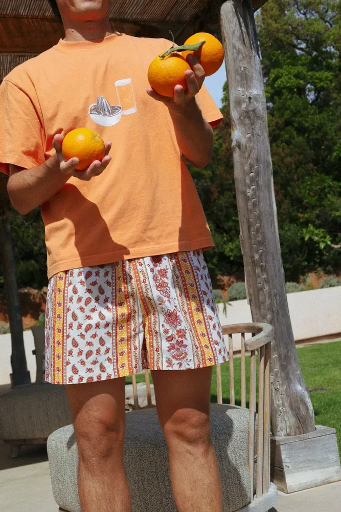 Prêt-à-porter - Caleçon Arles orange - C'EST MOI QUI PILOTE