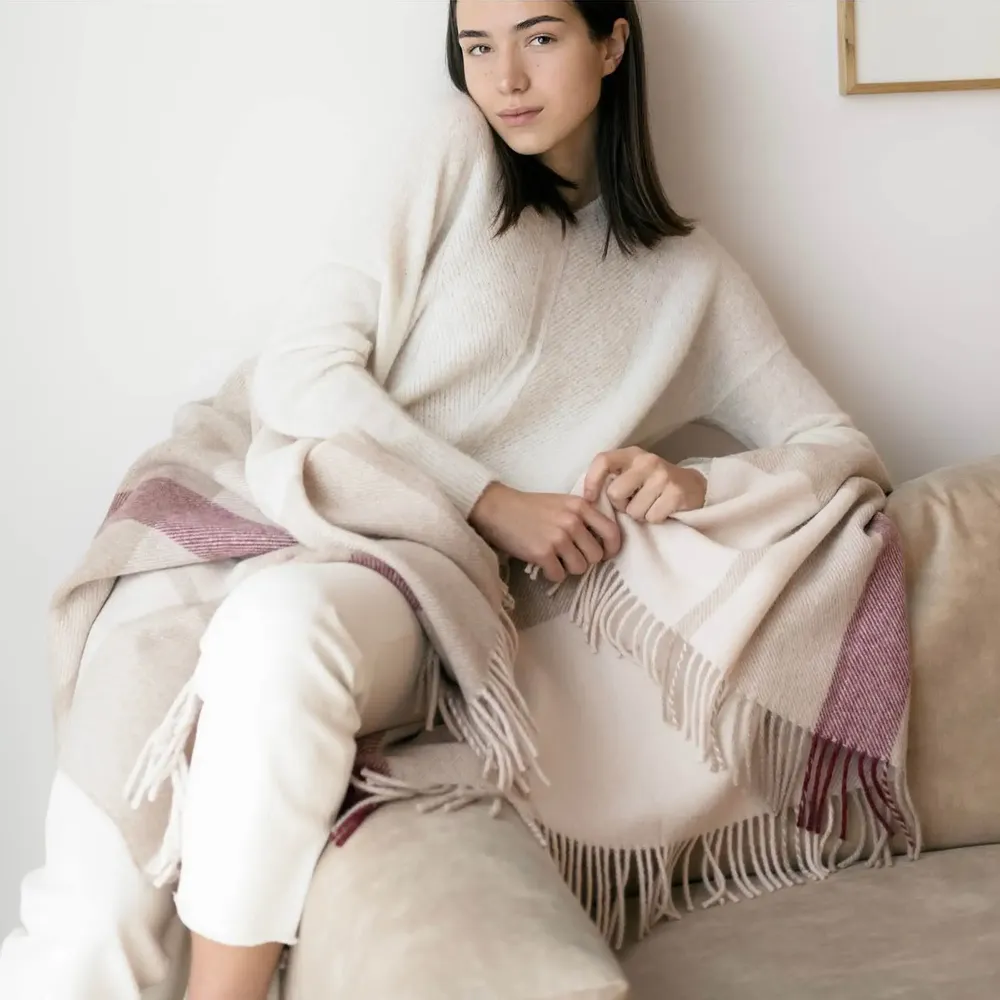 Plaids - Collection en laine d'alpaga : plaids et écharpes - ALPAKA