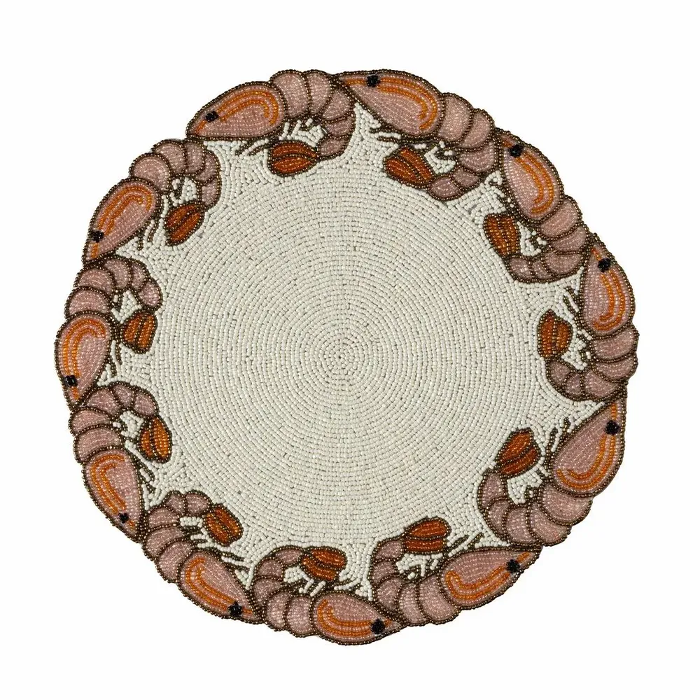 Table mat - Round placemat prawns - CHEHOMA