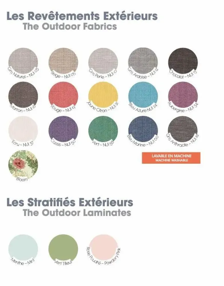 Other tables - Albertine retro folding table - colored laminate - LES GAMBETTES