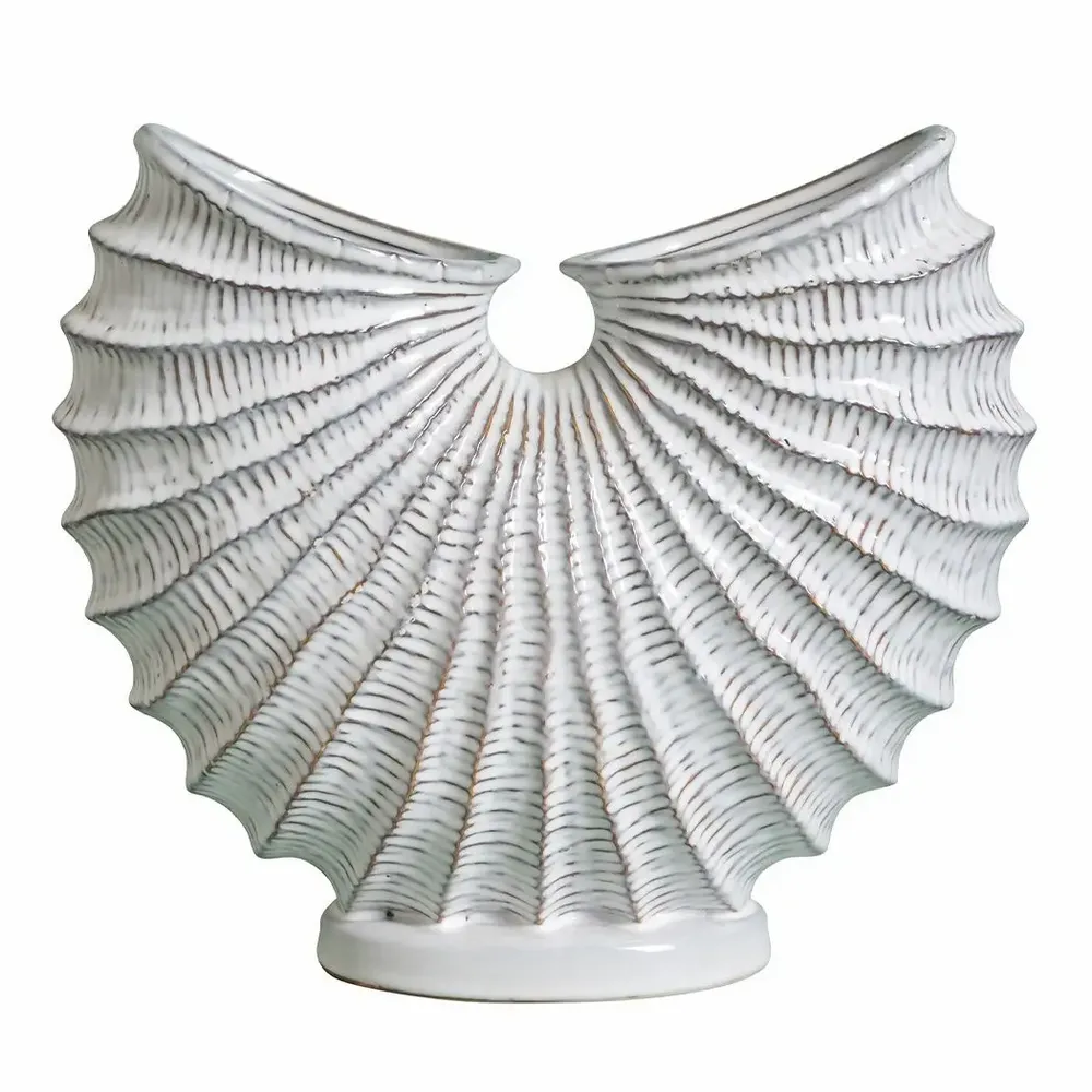 Vases - White fan shell vase Pecten - CHEHOMA