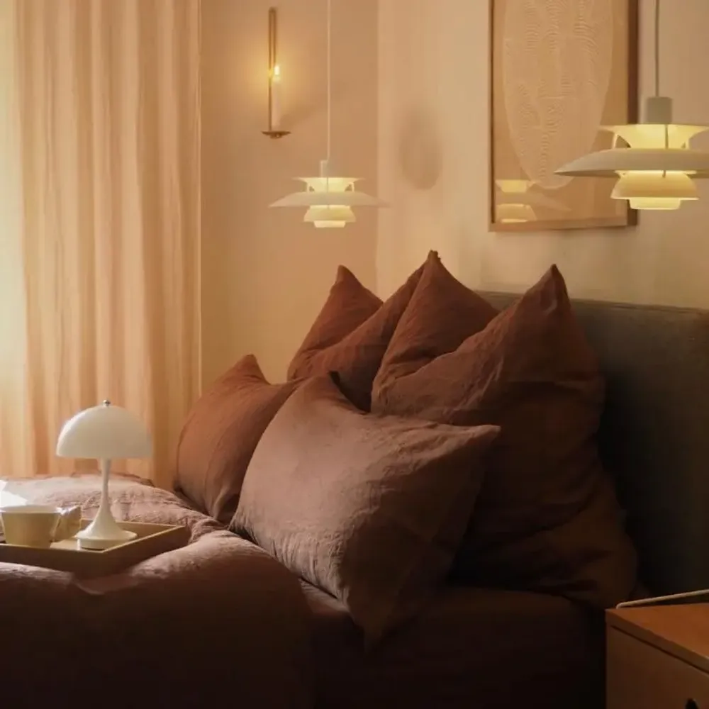 Bed linens - Chocolate Linen Duvet Cover Set - LINEN TALES