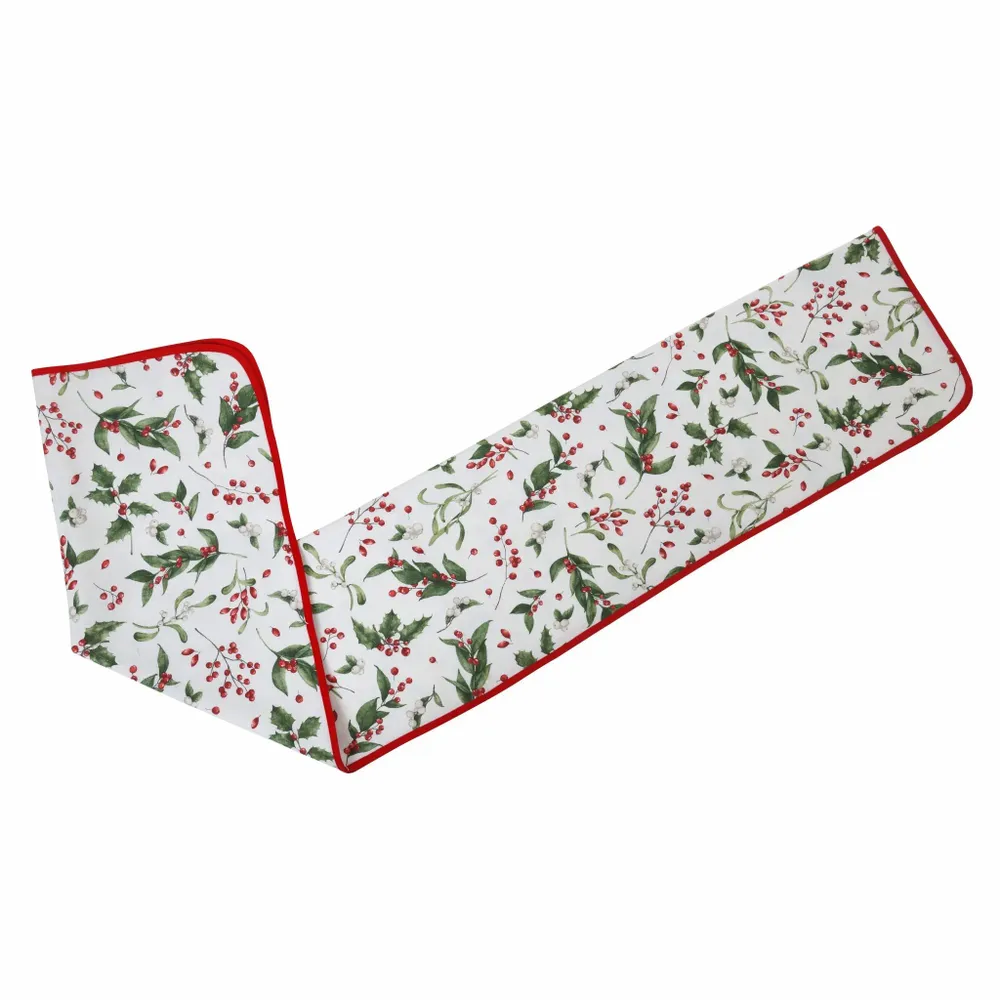Linge de table textile - Chemin de table festif en coton Very Merry Christmas - ROSEBERRY HOME
