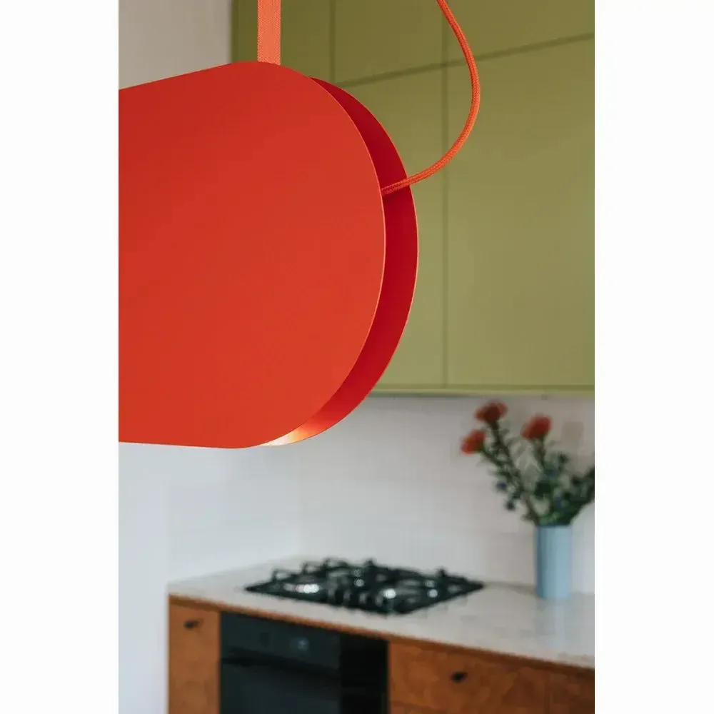 Hanging lights - MALUMI A red-orange ceiling pendant lamp - UPPER HALF