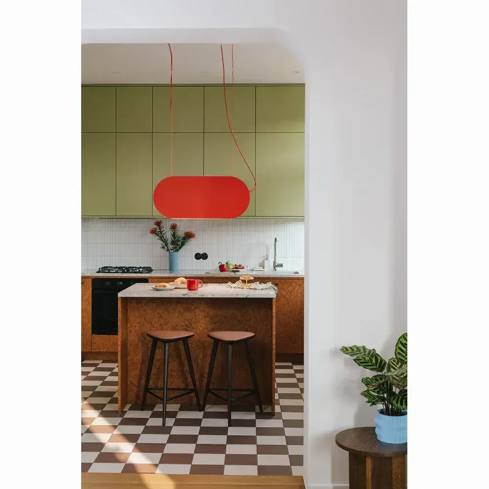 Hanging lights - MALUMI A red-orange ceiling pendant lamp - UPPER HALF