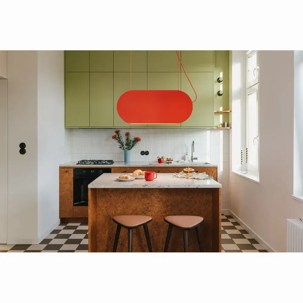 Hanging lights - MALUMI A red-orange ceiling pendant lamp - UPPER HALF