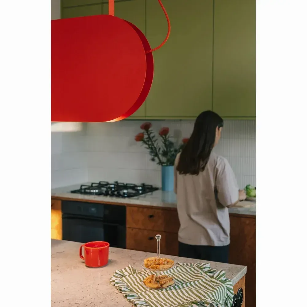 Hanging lights - MALUMI A red-orange ceiling pendant lamp - UPPER HALF