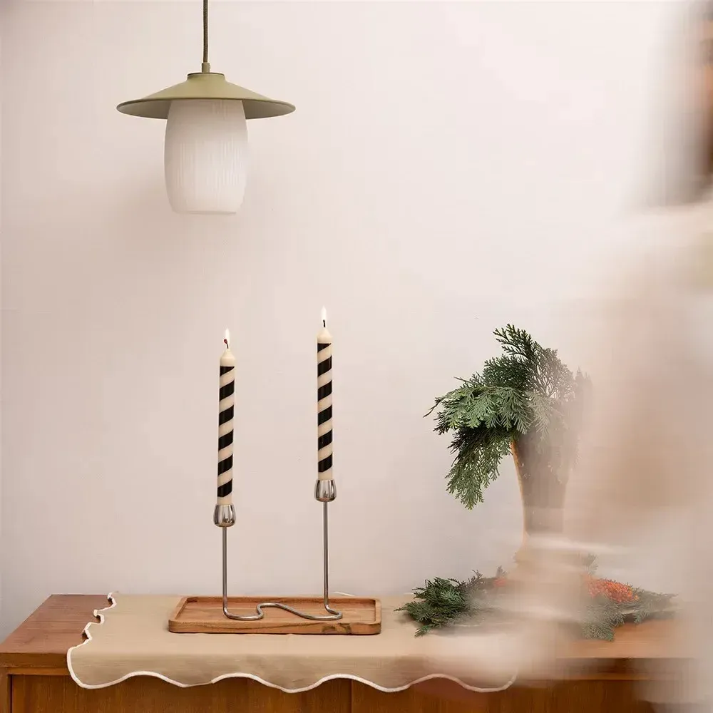 Hanging lights - JINGU A olive ceiling pendant lamp - UPPER HALF