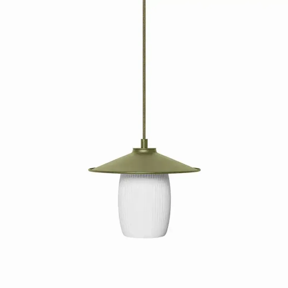 Hanging lights - JINGU A olive ceiling pendant lamp - UPPER HALF