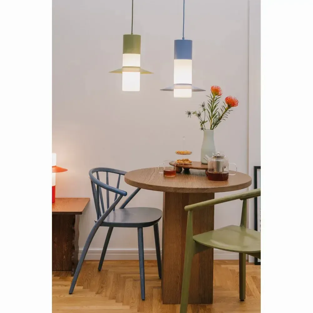 Hanging lights - CAPONIO A olive green ceiling pendant lamp - UPPER HALF