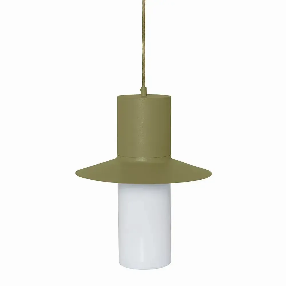 Hanging lights - CAPONIO A olive green ceiling pendant lamp - UPPER HALF
