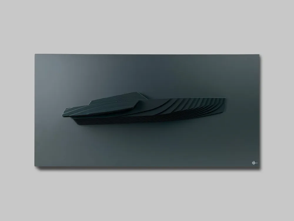 Sculptures, statuettes et miniatures - Sculpture murale WP 02 Charcoal- Charcoal - ANTOINE F.