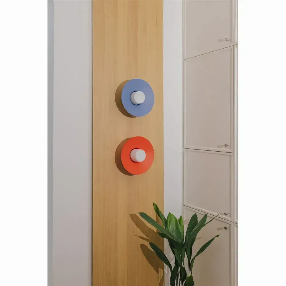 Wall lamps - CAPONIO W A blue wall lamp / sconce - UPPER HALF