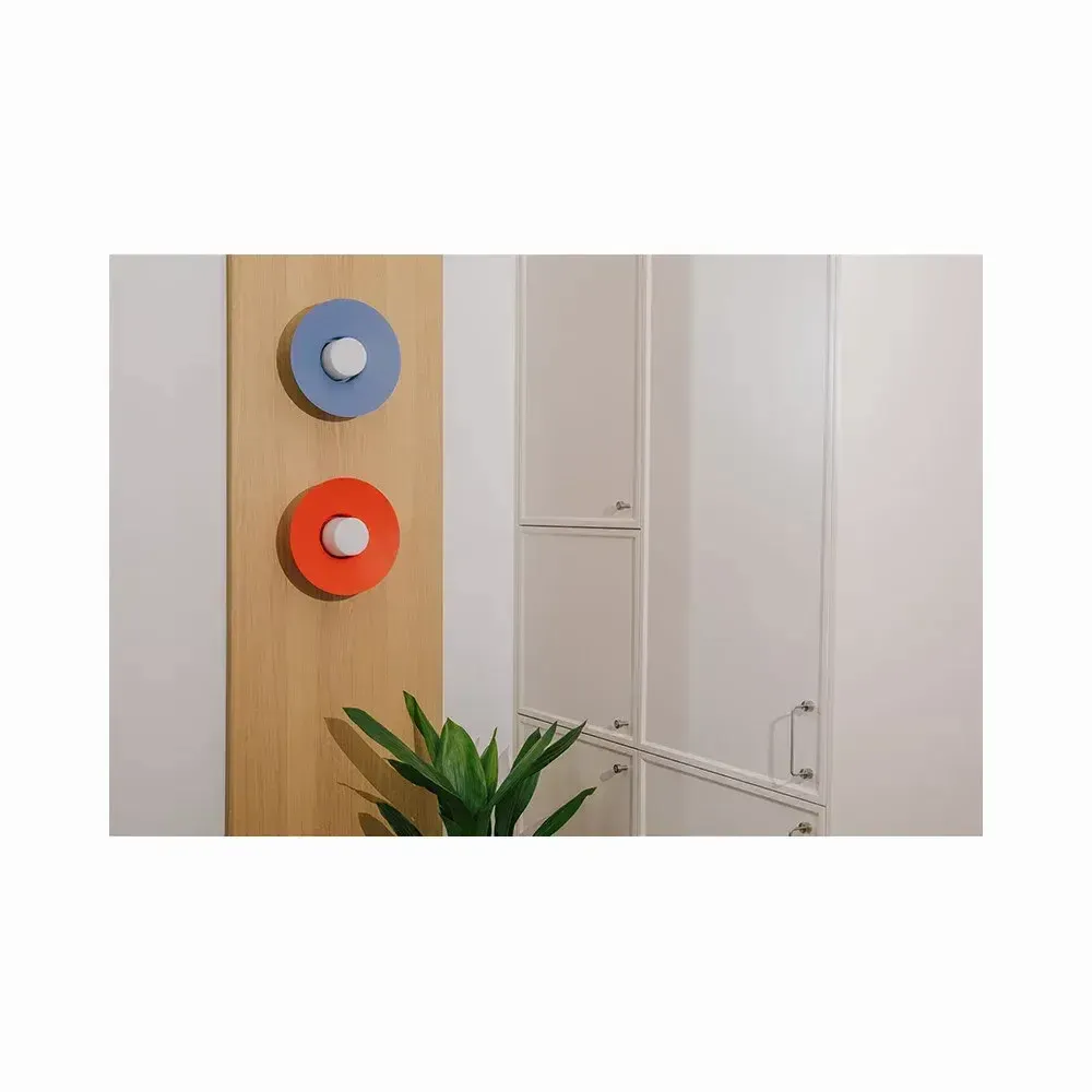 Wall lamps - CAPONIO W A blue wall lamp / sconce - UPPER HALF