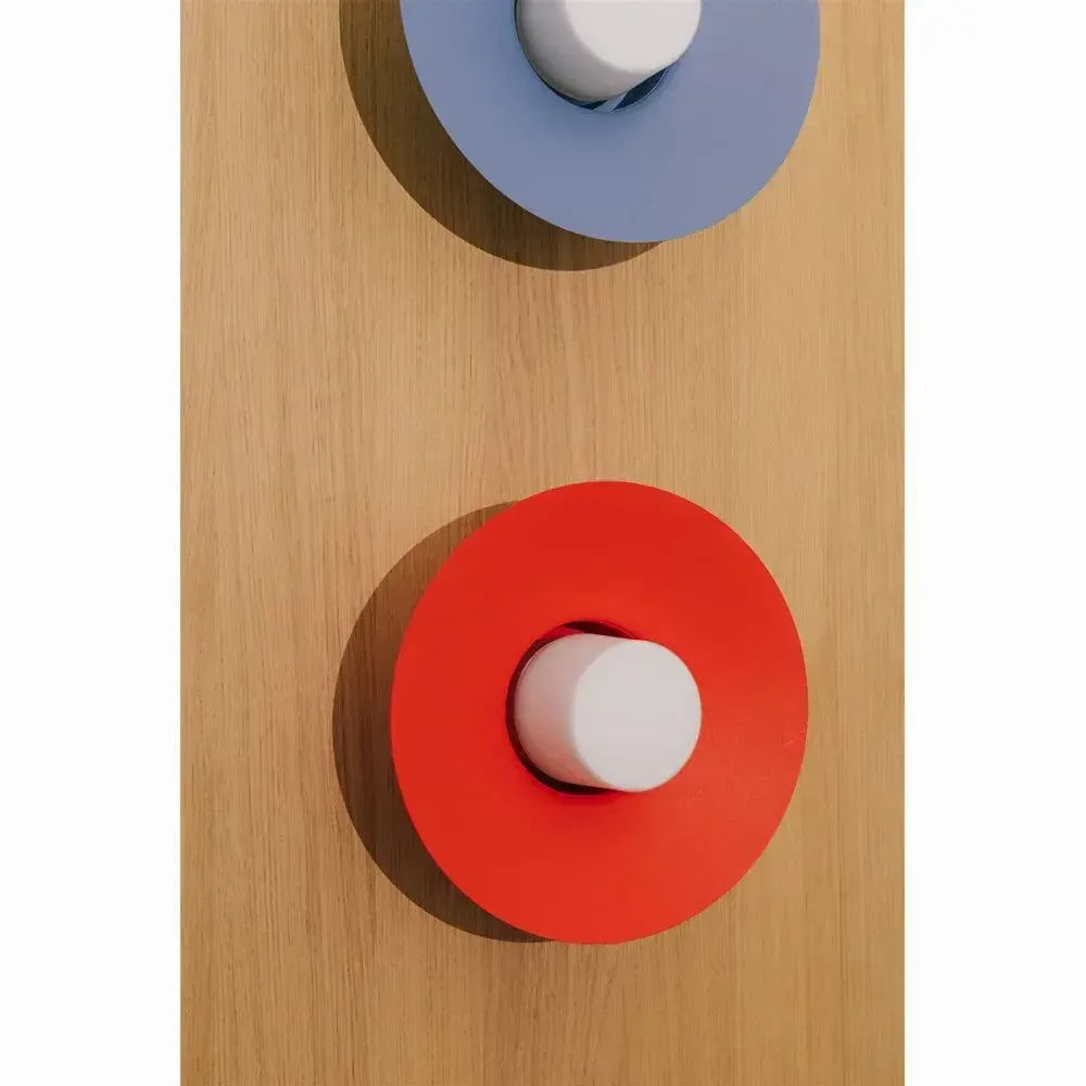 Wall lamps - CAPONIO W A blue wall lamp / sconce - UPPER HALF