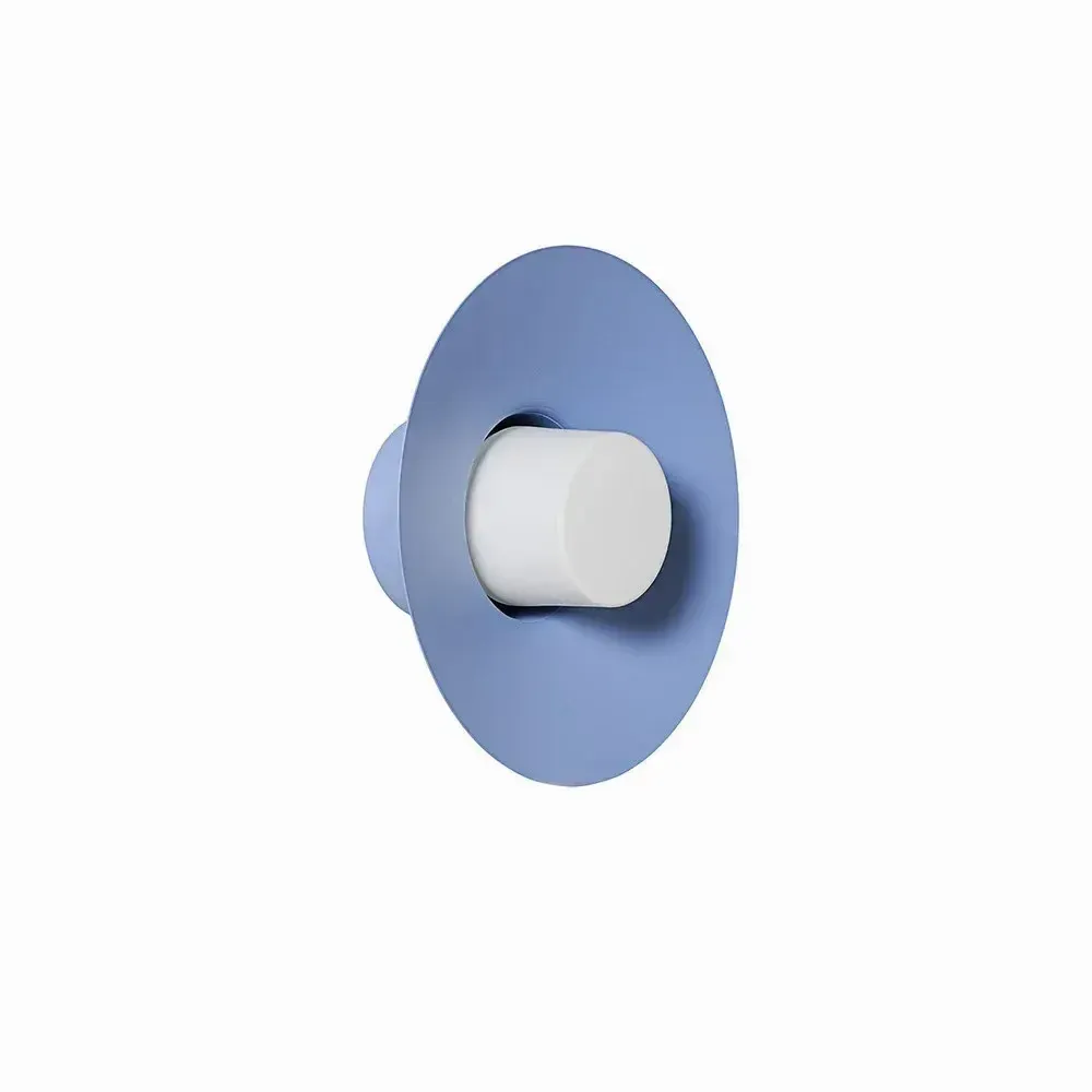 Wall lamps - CAPONIO W A blue wall lamp / sconce - UPPER HALF