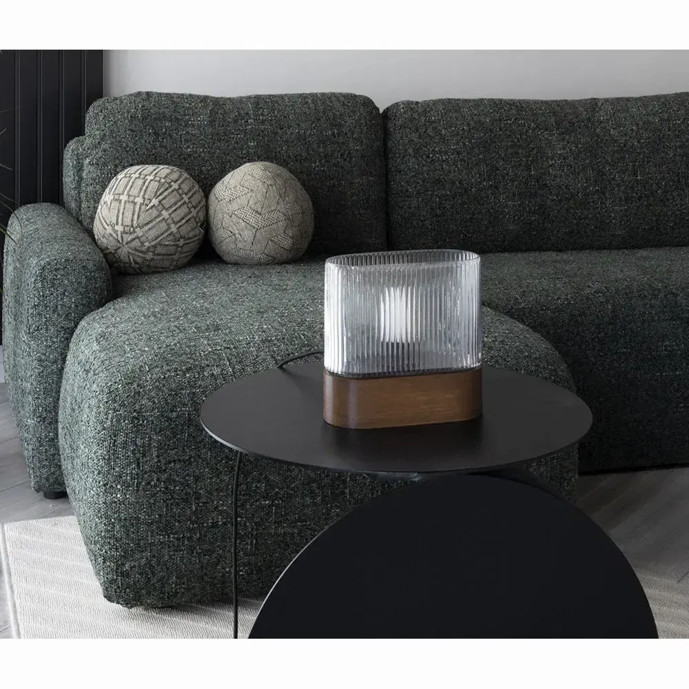 Lampes de table - Lampe de table FLUMINA ST en noyer - UPPER HALF