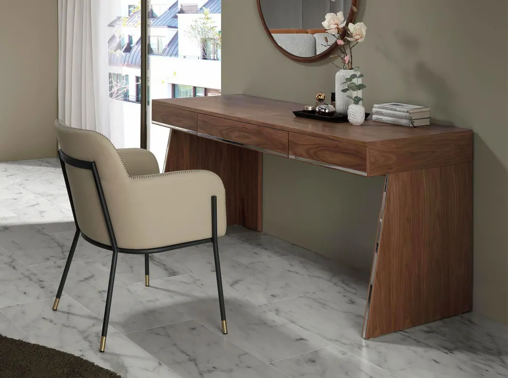 Office furniture and storage - Office desk in walnut wood - ANGEL CERDÁ