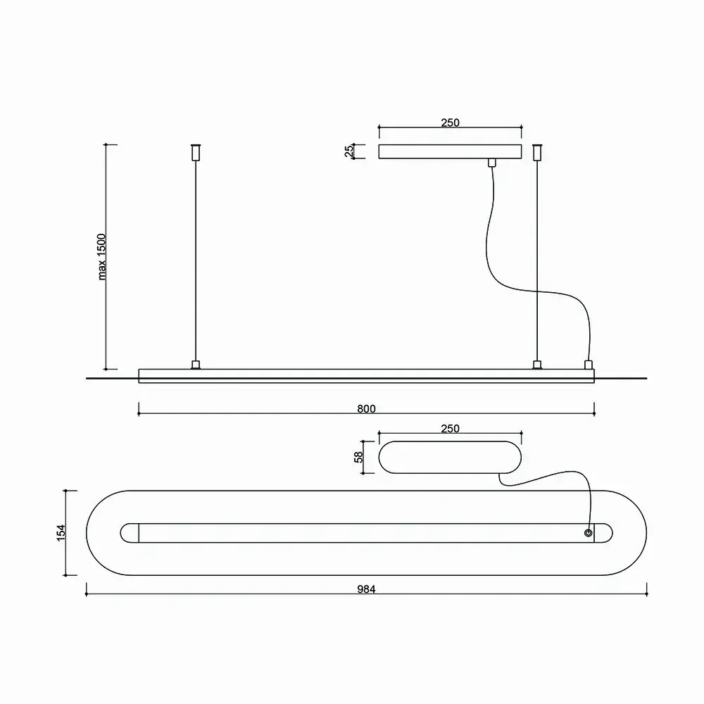 Hanging lights - SENKEI A red-orange ceiling pendant lamp - UPPER HALF