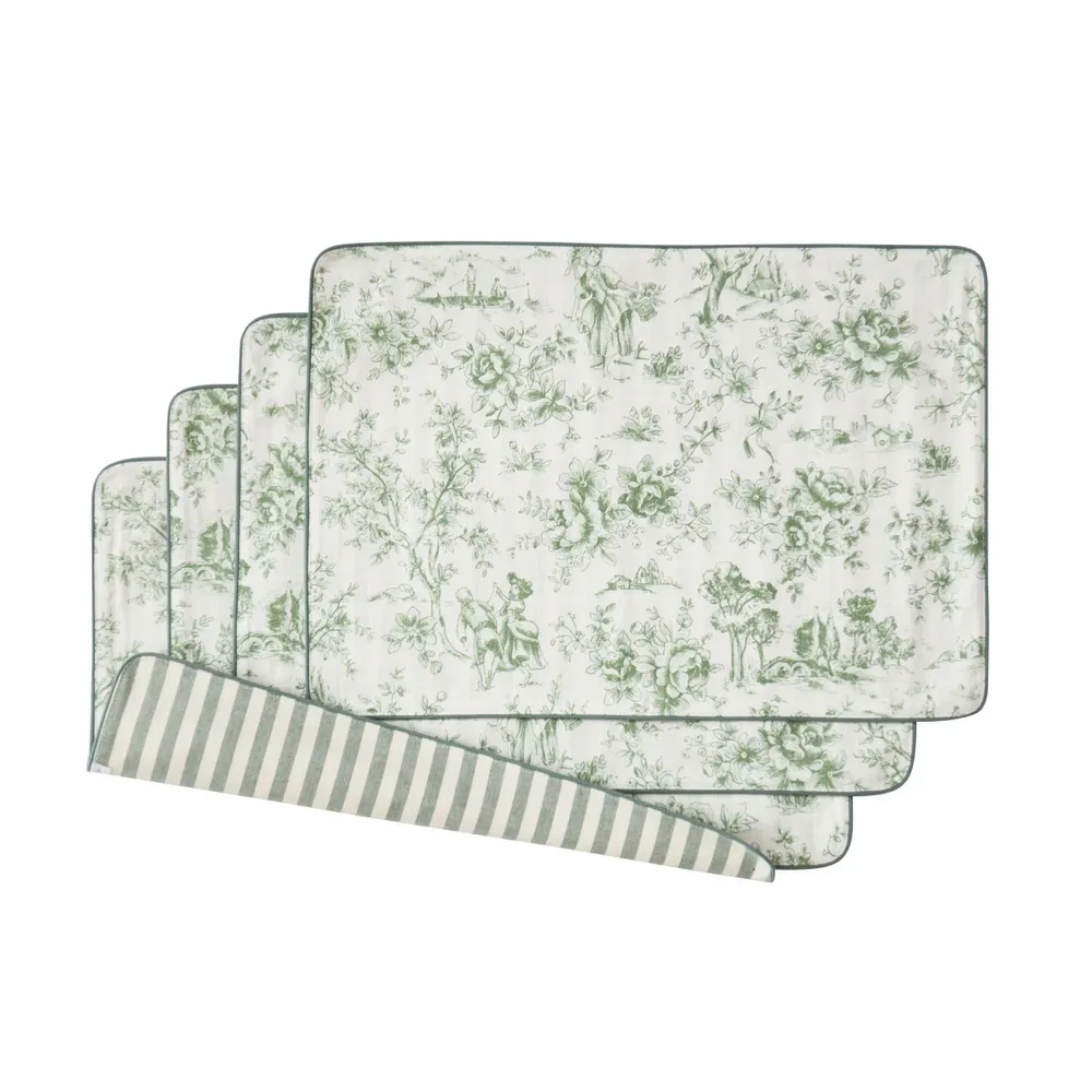 Coussins textile - Housse de coussin décorative Dandy Green à rayures –Collection textile - ROSEBERRY HOME