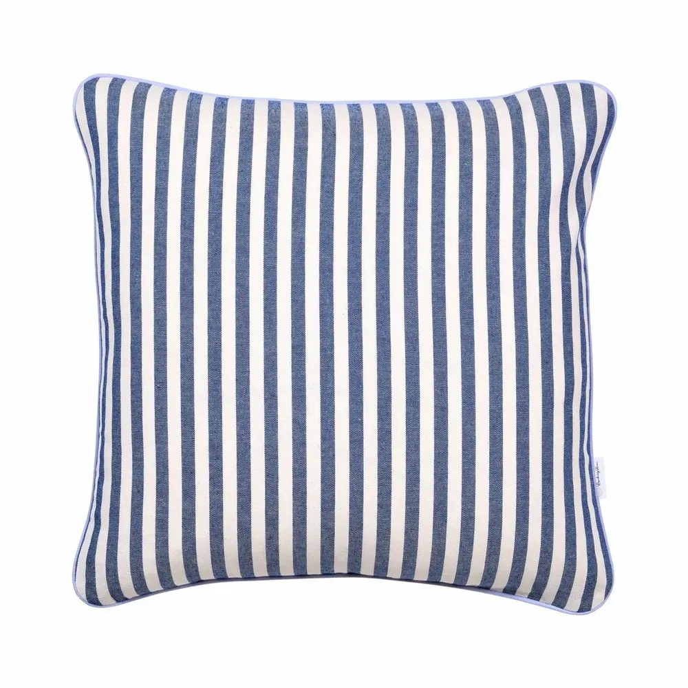 Coussins textile - Housse de coussin décorative Dandy Blue à rayures – Collection textile - ROSEBERRY HOME