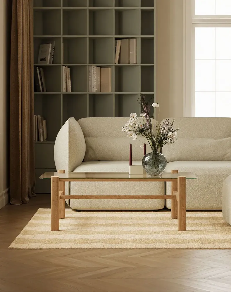 Coffee tables - TAN Oak Coffee Table - UPPER HALF