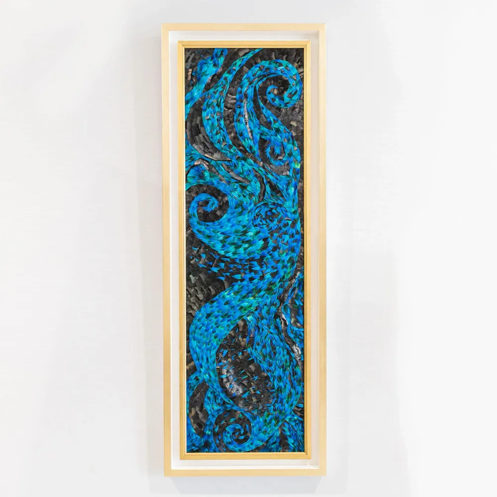 Pièces uniques - Oeuvre murale en plumes - MÉRI-LI