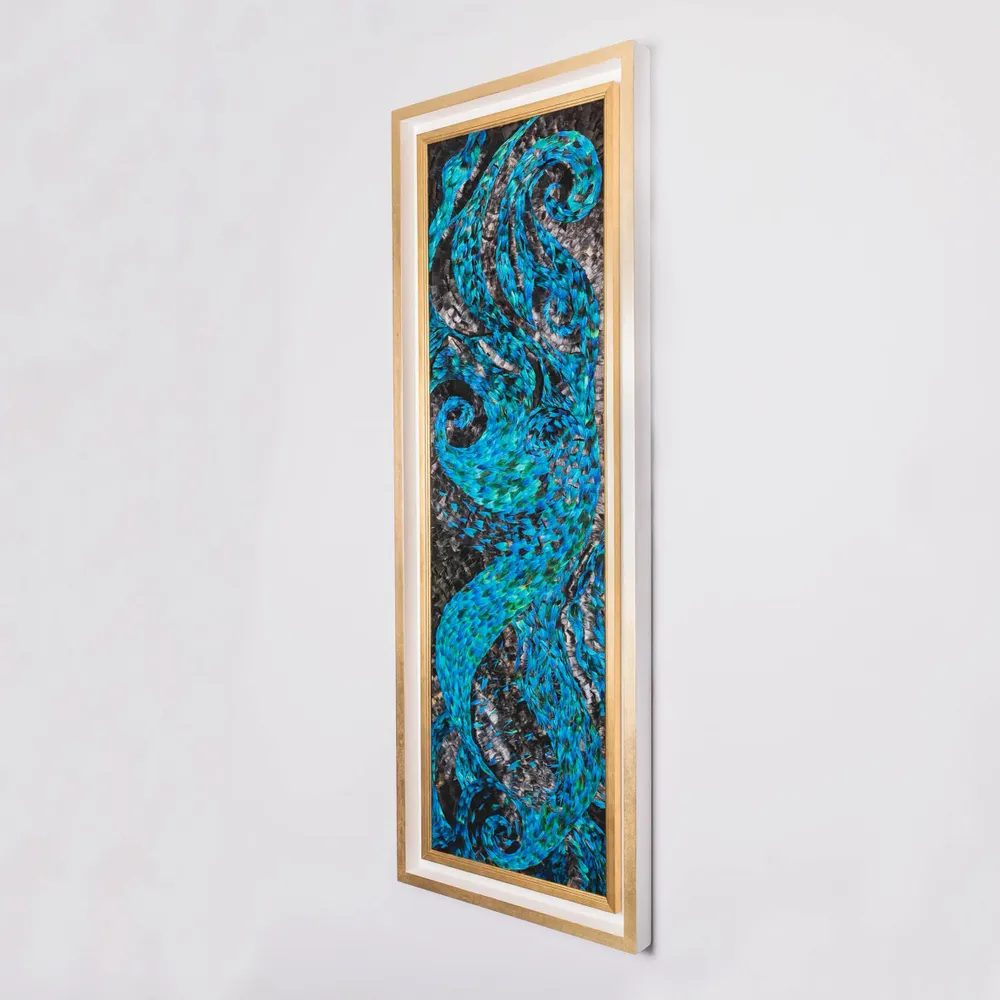 Pièces uniques - Oeuvre murale en plumes - MÉRI-LI