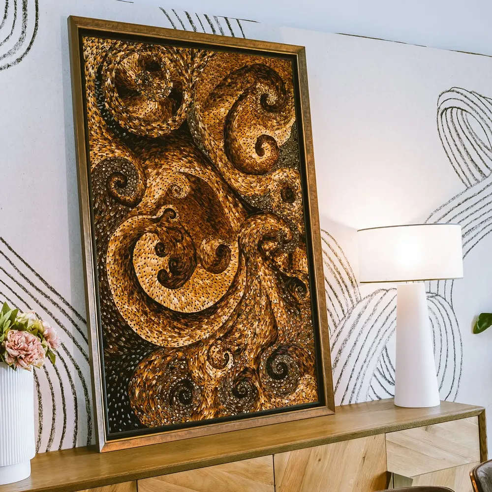 Pièces uniques - Oeuvre murale en plumes - MÉRI-LI