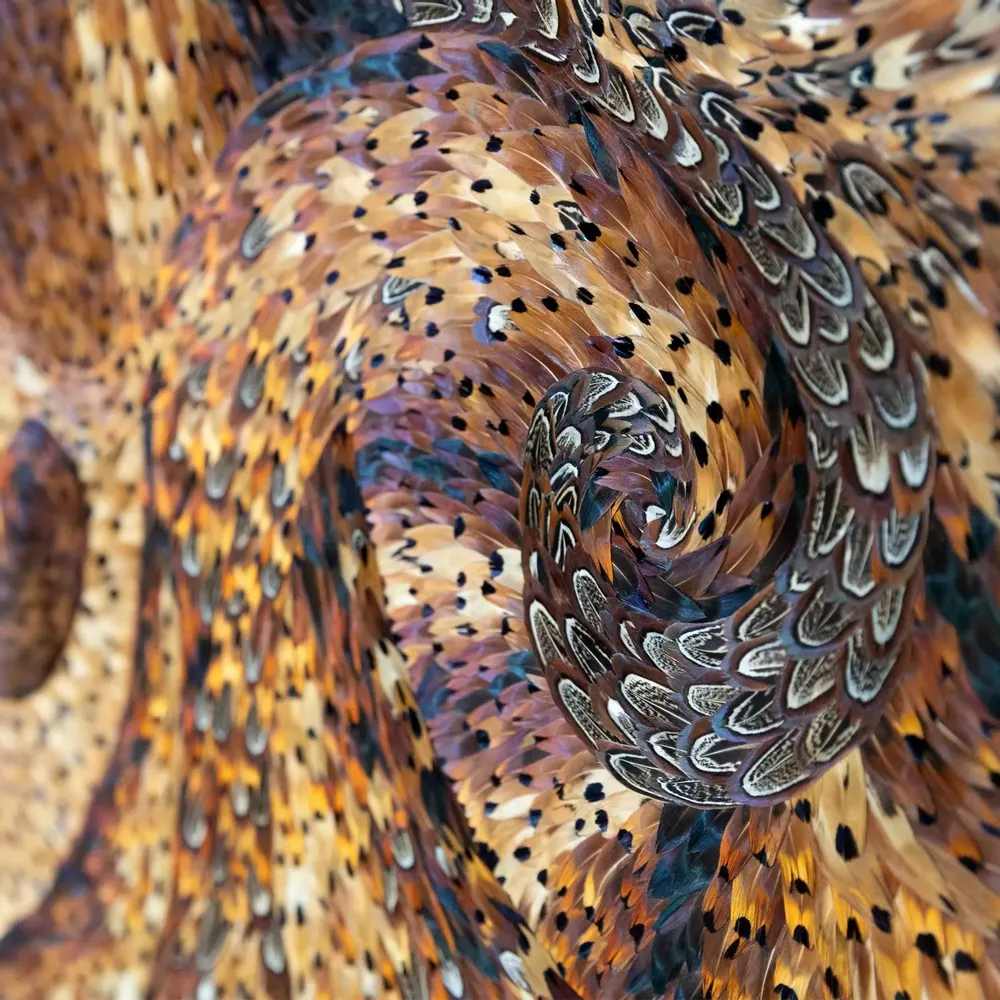 Pièces uniques - Oeuvre murale en plumes - MÉRI-LI