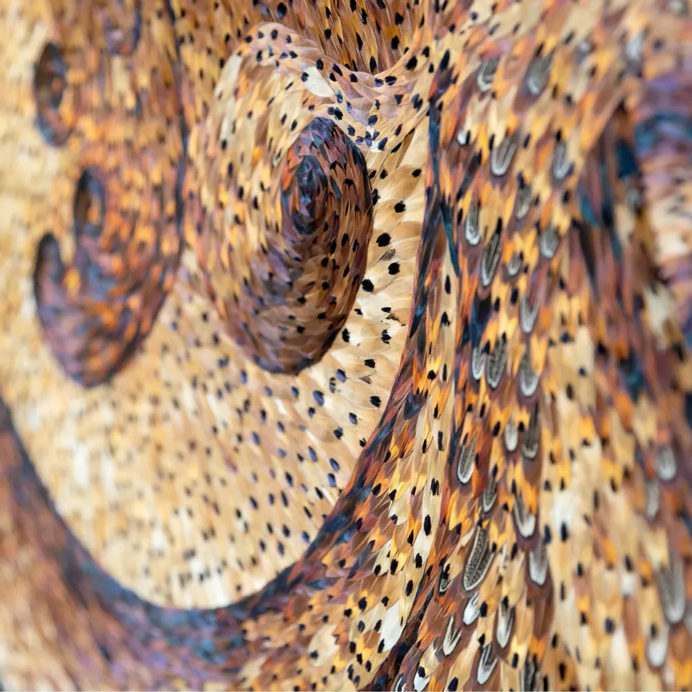 Pièces uniques - Oeuvre murale en plumes - MÉRI-LI