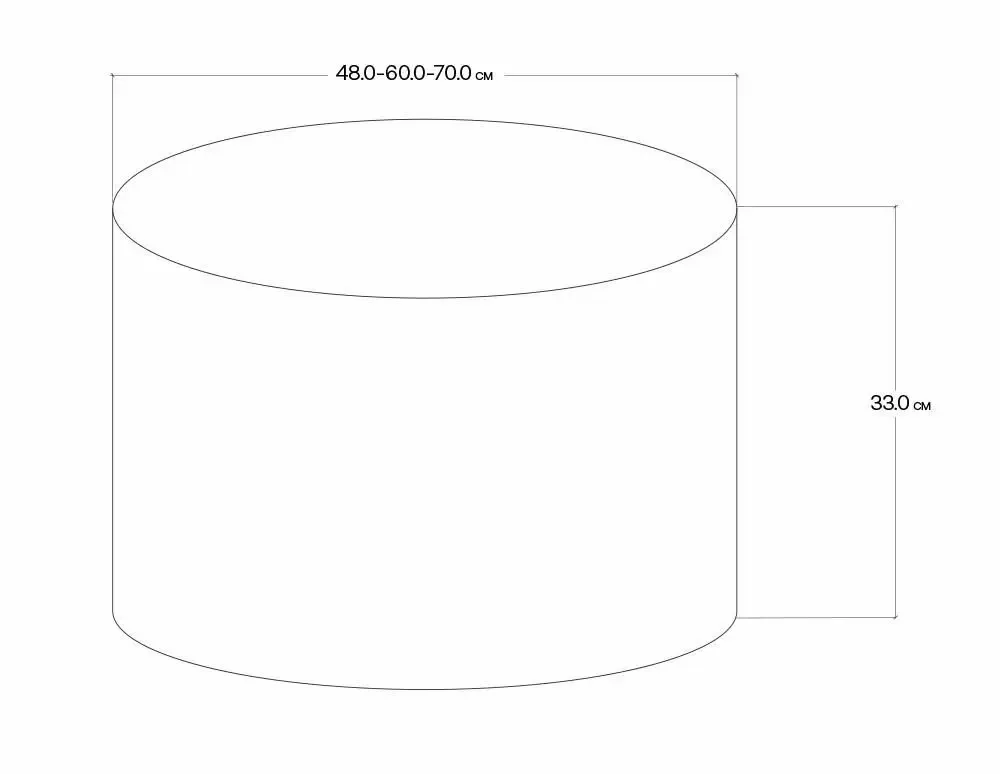 Stools - BAS PU1N Low Pouf - UPPER HALF
