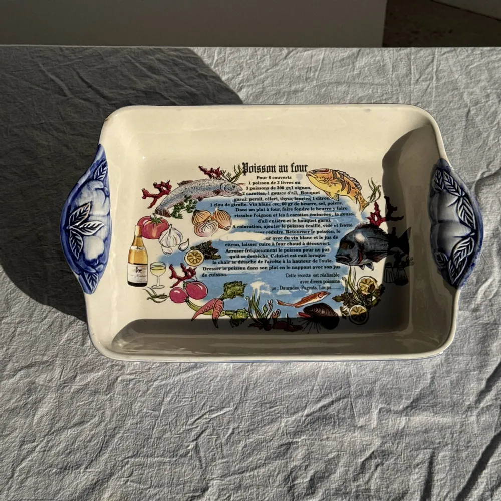 Plats et saladiers - Plat rectangulaire à recette de poisson au four 7x38x25 - OFFICE OBJETS