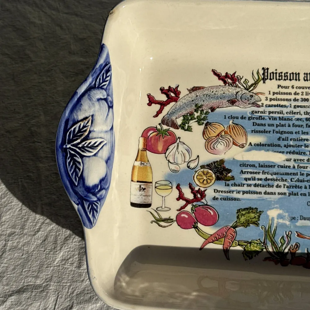 Plats et saladiers - Plat rectangulaire à recette de poisson au four 7x38x25 - OFFICE OBJETS